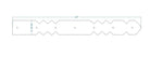 XL Art Deco Iron Faux Hinge Strap - Old West Iron