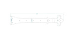 Babylonian Fleur De Lis Iron Garage Door Dummy Hinge Strap - Old West Iron