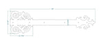 Gothic Cathedral Iron Garage Door Dummy Hinge Strap - Old West Iron