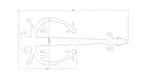 Medieval Iron Garage Door Dummy Hinge Strap - Old West Iron