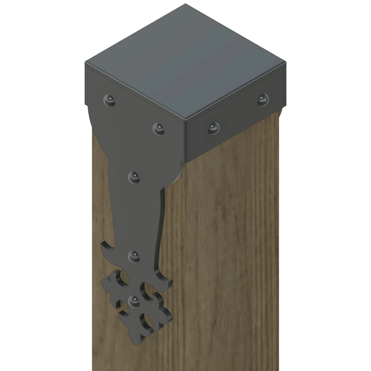 Portugeuse Gothic Iron Post Cap - Old West Iron