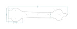 XL French Country Revival Iron Faux Hinge Strap - Old West Iron