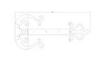 Celtic Iron Garage Door Dummy Hinge Strap - Old West Iron