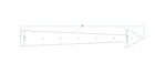 Early American Iron Garage Door Dummy Hinge Strap - Old West Iron