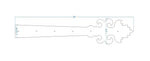 XL Romantic Wrought Iron Faux Hinge Strap - Old West Iron