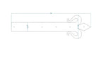 XL Spanish Mission Wrought Iron Faux Hinge Strap - Old West Iron