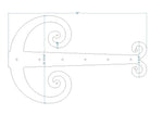 XL Middle Age Europe Wrought Iron Faux Hinge Strap - Old West Iron