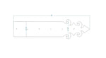 XL Romanesque Wrought Iron Faux Hinge Strap - Old West Iron