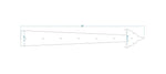 XL Early American Iron Faux Hinge Strap - Old West Iron