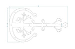 XL German Castle Iron Faux Hinge Strap - Old West Iron
