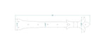 Babylonian Fleur De Lis Iron Garage Door Dummy Hinge Strap - Old West Iron