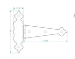 Tudor Revival Iron Hinge - Old West Iron