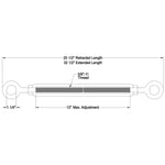 5/8" dia. Eye to Eye Turnbuckles - Old West Iron