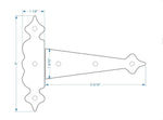Tudor Revival Iron Hinge - Old West Iron