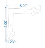 Art Nouveau Iron "L" Strap - Old West Iron