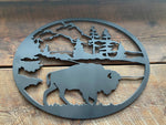 Bison Cut Out - Old West Iron