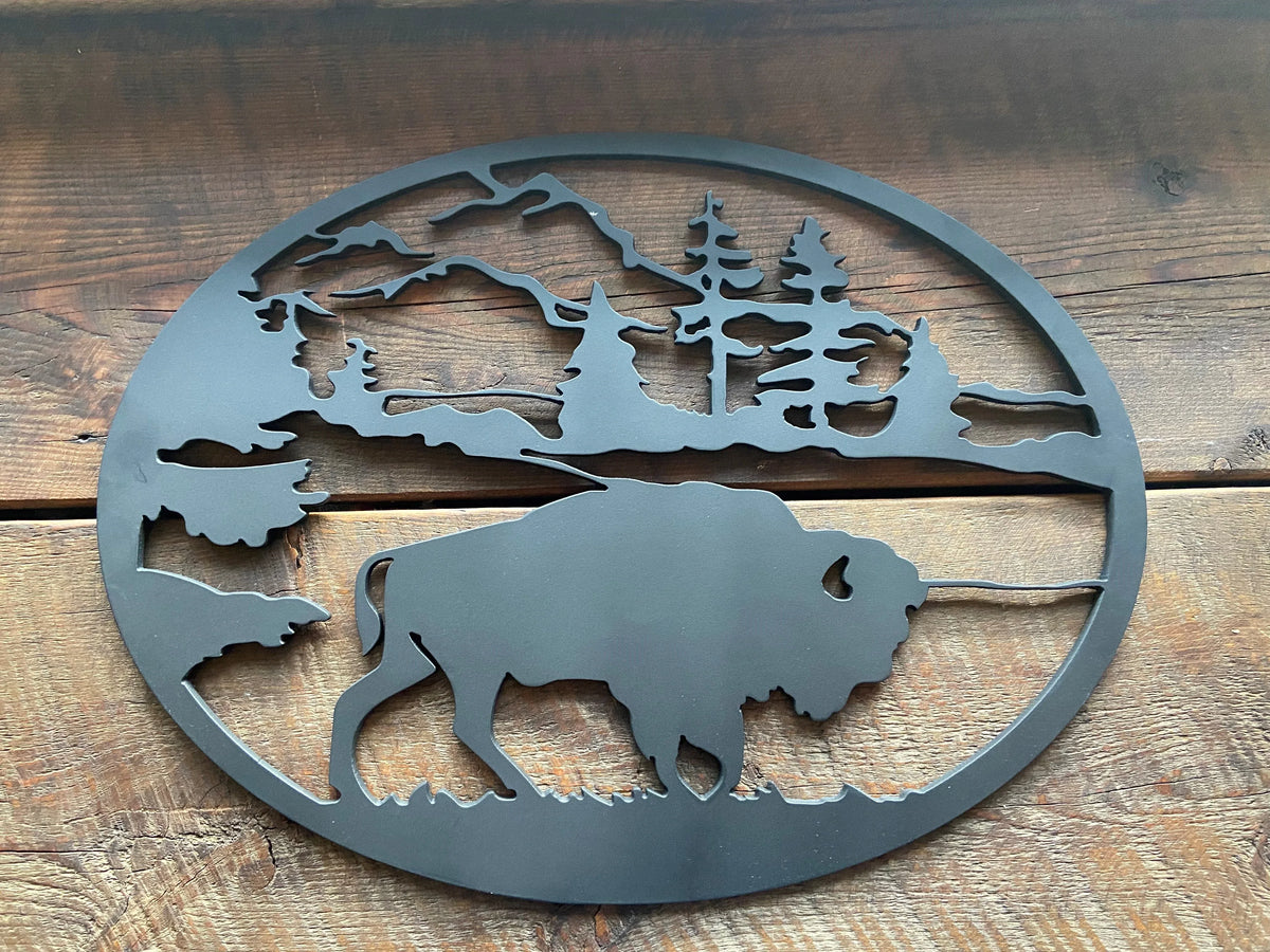 Bison Cut Out - Old West Iron