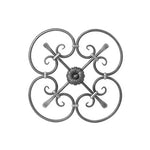 Smooth Cabinet Insert with Rosette - Old West Iron