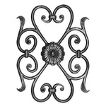 Scrolled Round Bar Cabinet Insert - Old West Iron