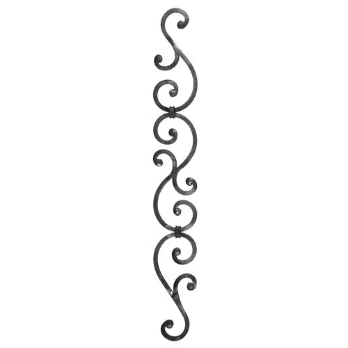 Scrolled Collared Cabinet Insert - Old West Iron