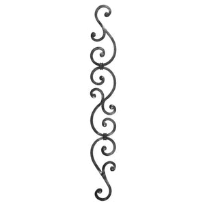 Scrolled Collared Cabinet Insert - Old West Iron