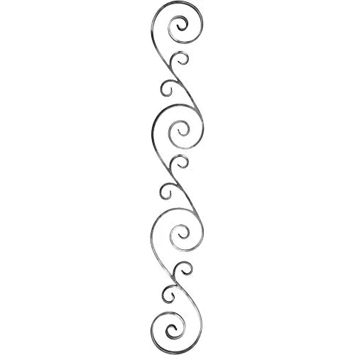 Scrolled Fish Tail Cabinet Insert - Old West Iron