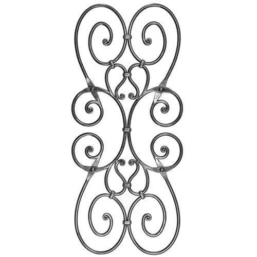 Riveted and Collared Door Insert - Old West Iron