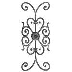 Large Scrolled Round Bar Cabinet Insert - Old West Iron