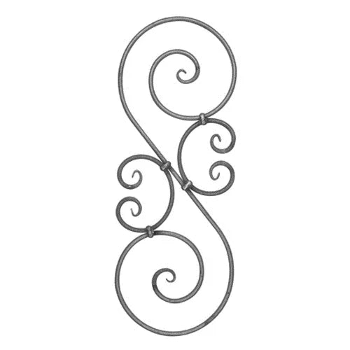 S Scroll Door Insert - Old West Iron