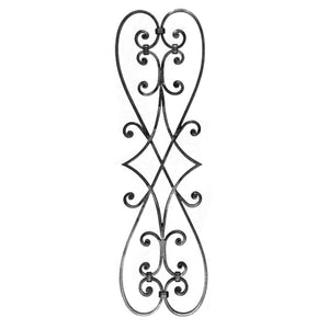 Scrolled Iron Insert with Diamond Center - Old West Iron
