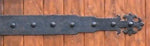 Portuguese Gothic Wrought Iron Garage Door Dummy Hinge Strap - Old West Iron