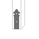 British Fleur De Lis Iron Faux Post Base - Old West Iron