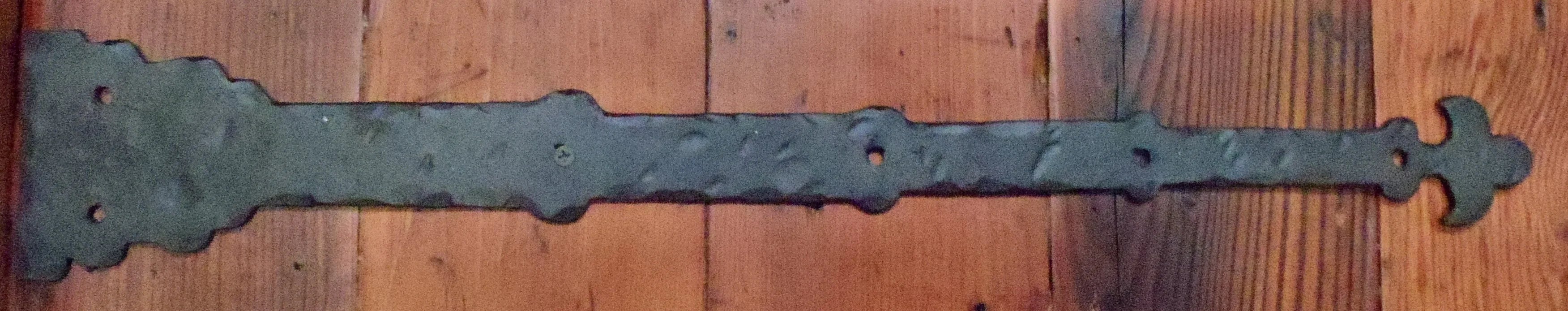 XL Moorish Revival Wrought Iron Faux Hinge Strap - Old West Iron