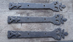 Roman Acanthus Wrought Iron Garage Door Dummy Hinge Strap - Old West Iron