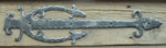 Medieval Iron Garage Door Dummy Hinge Strap - Old West Iron