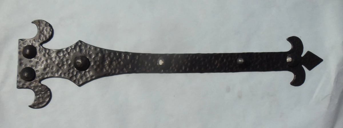 French Empire Iron Garage Door Dummy Hinge Strap - Old West Iron