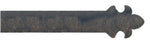 XL British Fleur De Lis Iron Faux Hinge Strap - Old West Iron