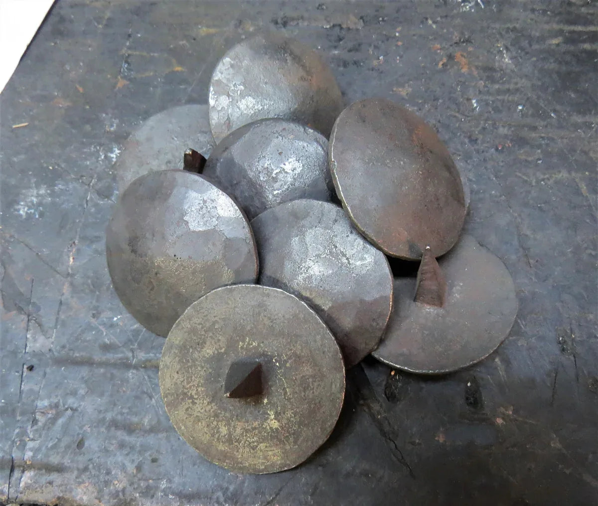 2" x 3/4" Round Hammered Head Spike QTY (29) - Old West Iron