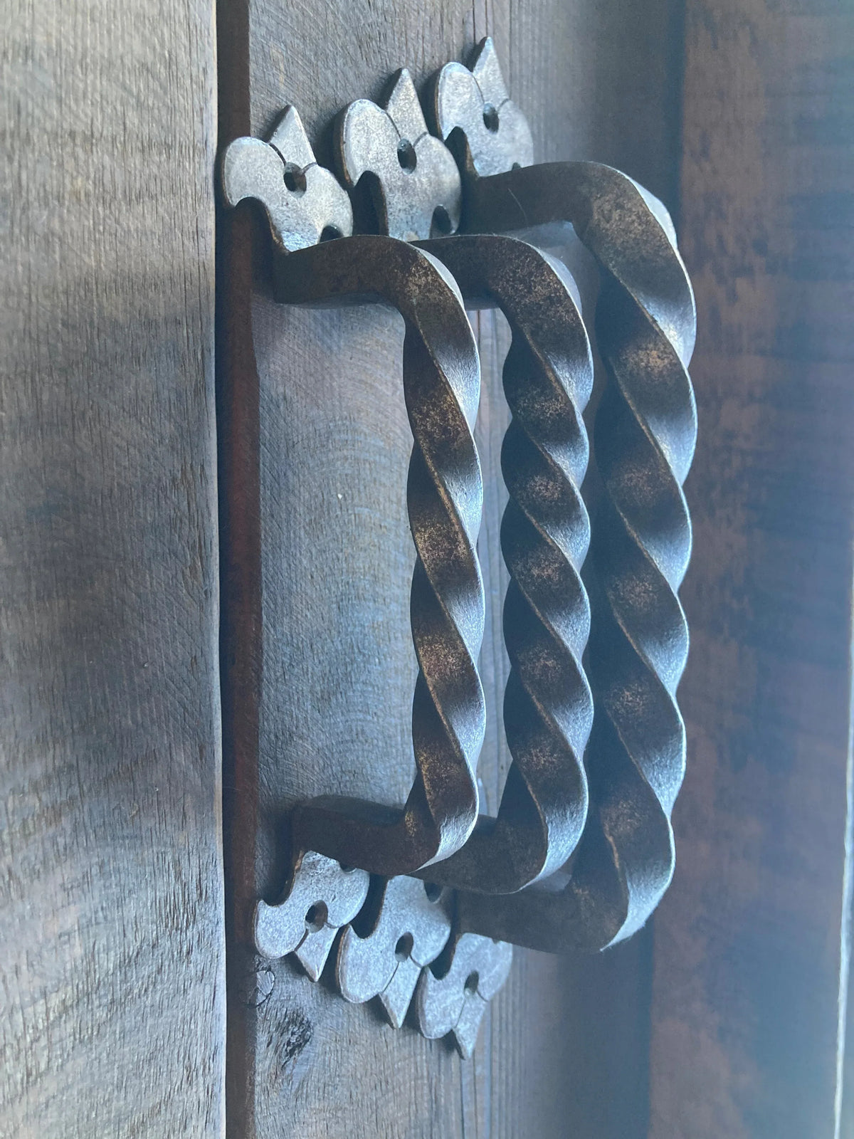 Egyptian Fleur De Lis Iron Door Pull - Old West Iron