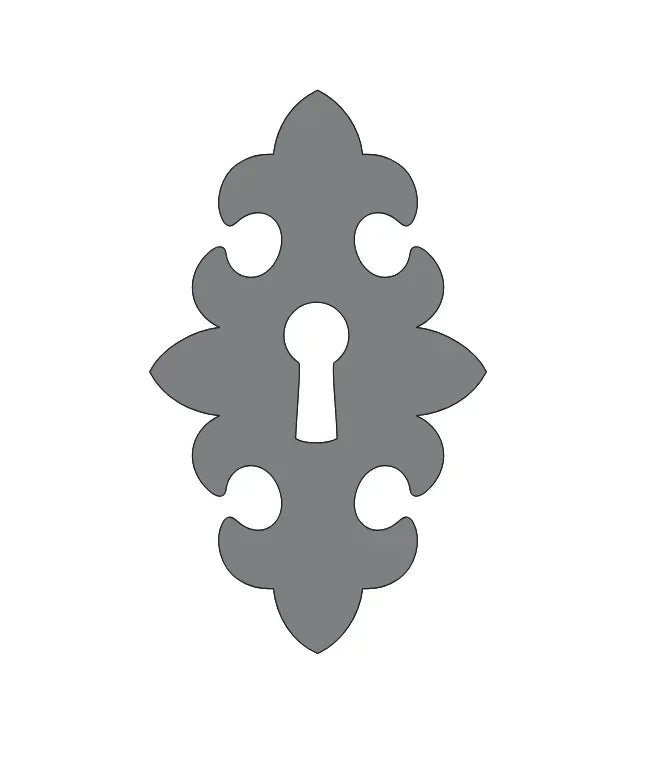 Dunmow Crest Fleur De Lis Escutcheon Plate - Old West Iron