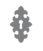 Dunmow Crest Fleur De Lis Escutcheon Plate - Old West Iron