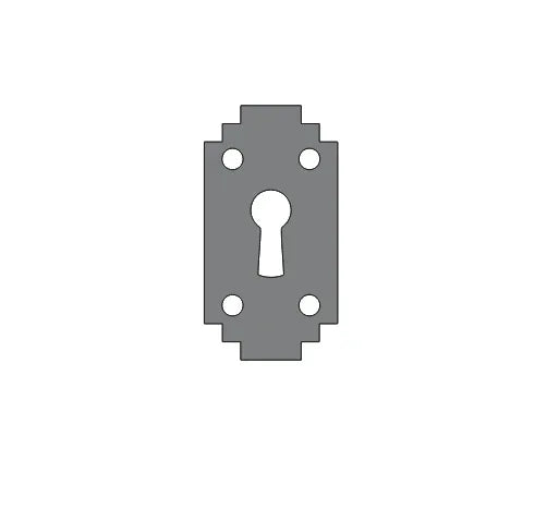 Santa Fe Escutcheon Plate - Old West Iron
