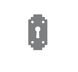 Santa Fe Escutcheon Plate - Old West Iron