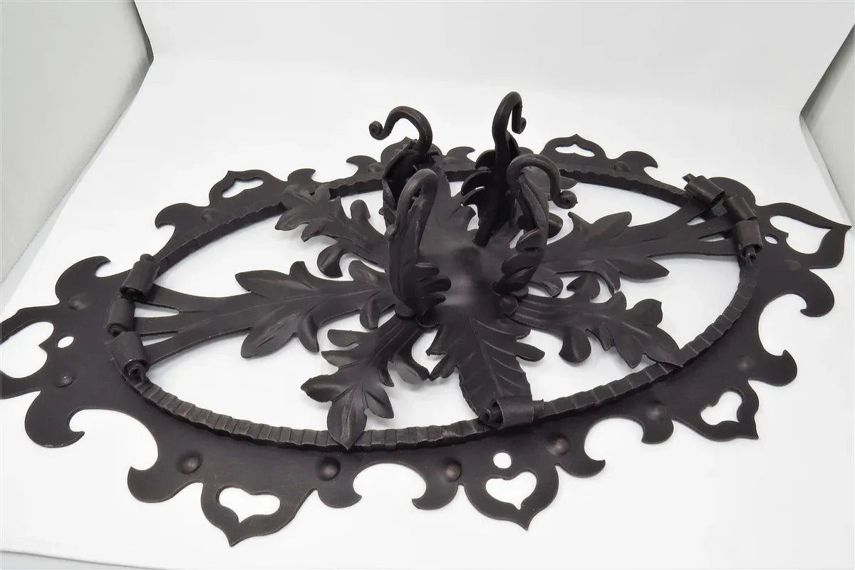 German Castle Iron Chandelier Mount - Old West Iron