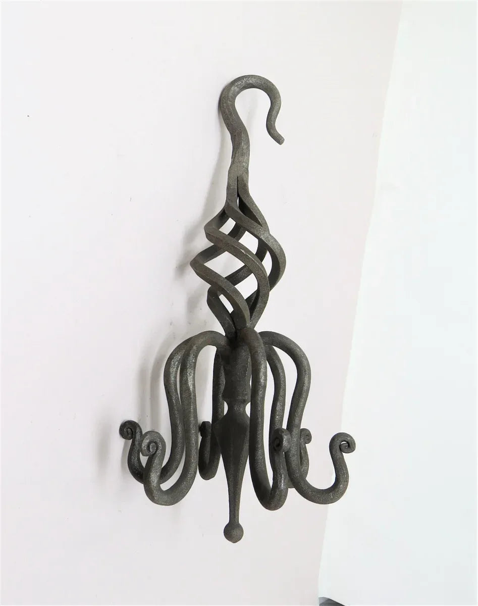 Iron Hanging Hook with 6 Hooks - Old West Iron