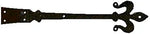 Florence Fleur De Lis Iron Garage Door Dummy Hinge Strap - Old West Iron