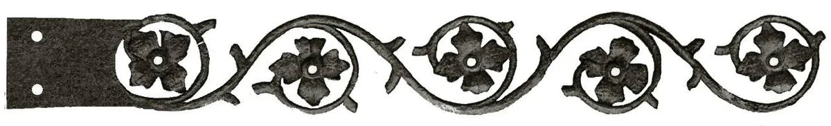 XL Finnish Folk Ironwork Faux Hinge Strap - Old West Iron