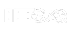 Finnish Folk Ironwork XL Functioning Hinge Strap - Old West Iron