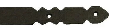 Art Deco Iron Garage Door Dummy Hinge Strap - Old West Iron