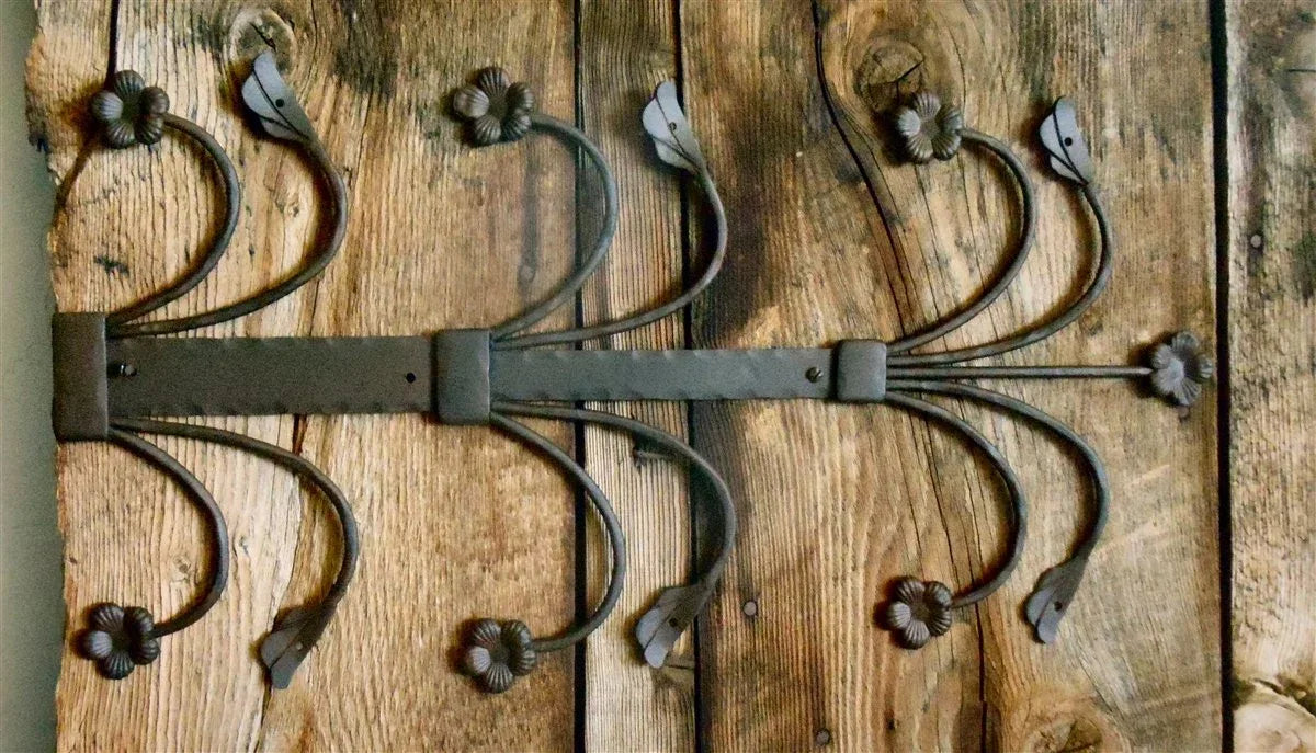 XL 14th Century Wrought Iron Faux Hinge Strap - Old West Iron